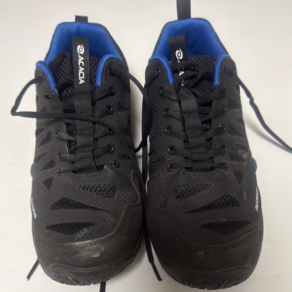 Acacia Black and Blue Athletic Shoes with Sporty Design. Worn less the 5 times.